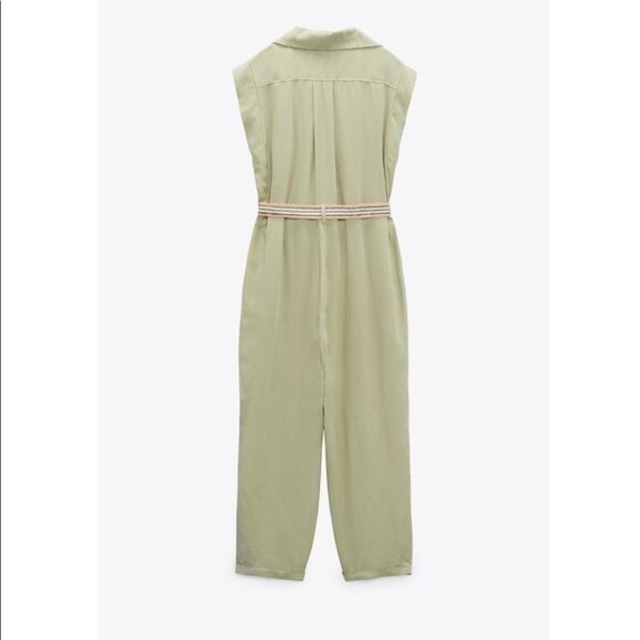 NWT ZARA BELTED JUMPSUIT - Picture 5 of 10